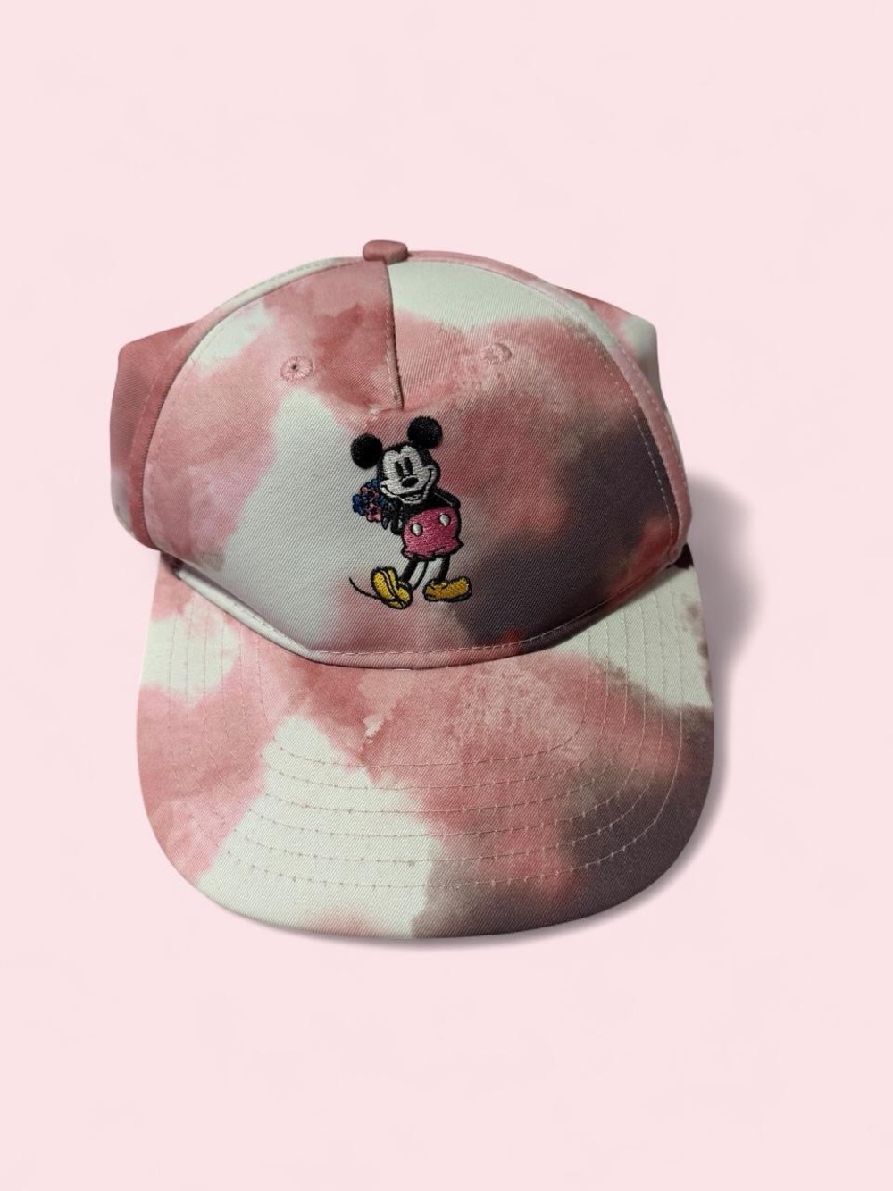 Disney Pink & Red Tie-Dye Mickey Mouse Baseball Cap